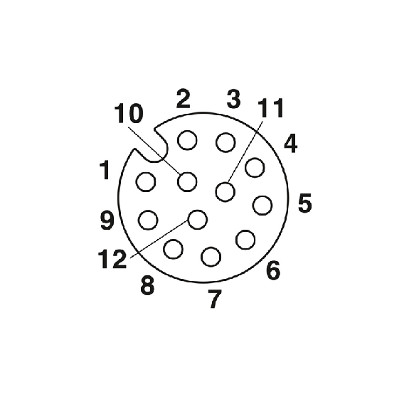 M12A Mâle Droit 12p/M12A Fem Droit 12p; Blindé PUR/PVC Noir 20m - SAC-12P-MS/20,0-35T/FS SH SCO-Lire la description