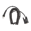 Câble RS232 PWR 9P femelle spiralé, 2,4 m - CAB-434