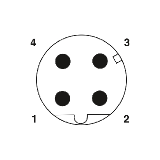 M12D Mâle Droit 4p; Câble Blindé PUR Bleu 5m; Ehernet Cat. 5 - NBC-M12MSD/ 5,0-93E CMC-Lire la description