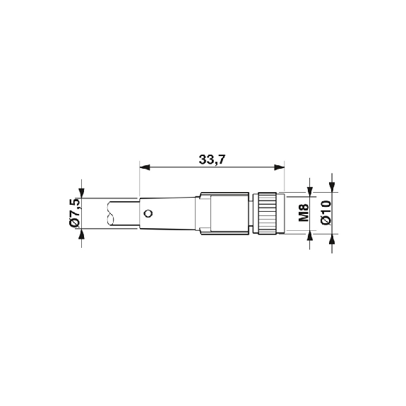 M08A Fem Droit 4p/M12A Mâle Droit 4p; PUR 4x0.25 Gris/Noir 1.5m - SAC-4P-M12MS/1,5-PUR/M 8FS M08A Fem Droit 4p/M12A Mâle Droit 4p; PUR 4x0.25 Gris/Noir 1.5m - SAC-4P-M12MS/1,5-PUR/M 8FS-Lire la description