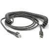 Cable, USB, Type A, spiralé, Power Off Terminal, 5m - 90A052066