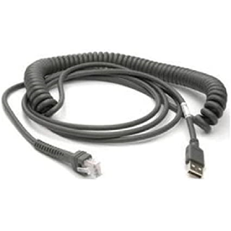 Cable, USB, Type A, spiralé, Power Off Terminal, 5m - 90A052066-Lire la description