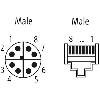 M12X Mâle Coudé /RJ45 Mâle Droit; PUR Vert 10m Gigabit Cat. 6a - 7000-51201-7901000 M12X Mâle Coudé /RJ45 Mâle Droit; PUR Vert 10m Gigabit Cat. 6a - 7000-51201-7901000