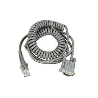Câble spiralé RS232 conn.femelle 9 pts ( config.DCE) - CAB-362-Lire la description