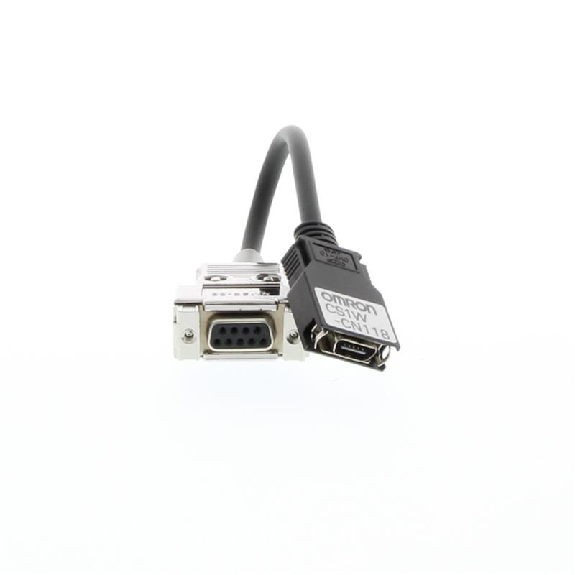 Câble de conversion du port mini périphérique / port RS-232C, 0,1m - CS1W-CN118 Câble de conversion du port mini périphérique / port RS-232C, 0,1m - CS1W-CN118-Lire la description