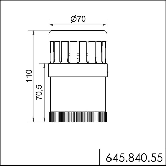 Module d'édition vocale 24VDC IP65 Ø70mm NOIR - 645.840.55-Lire la description