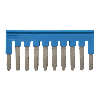 Pontage sécable bleu, 10 pôles, pour bornes Push-In + de 2,5mm² - XW5S-P2.5-10BL