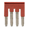 Pontage sécable rouge, 4 pôles, pour bornes Push-In + de 2,5mm² - XW5S-P2.5-4RD