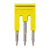 Pontage sécable jaune, 3 pôles, pour bornes Push-In + de 1,5mm² - XW5S-P1.5-3YL