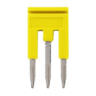 Pontage sécable jaune, 3 pôles, pour bornes Push-In + de 1,5mm² - XW5S-P1.5-3YL-Lire la description