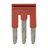 Pontage sécable rouge, 3 pôles, pour bornes Push-In + de 2,5mm² - XW5S-P2.5-3RD
