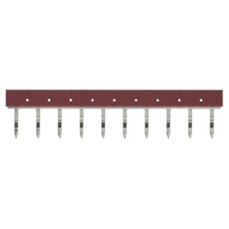 Pontage pour G2RV-SR/G3RV-SR pas de 6,2mm, 10 pôles, rouge - PYDN-6.2-100R-Lire la description