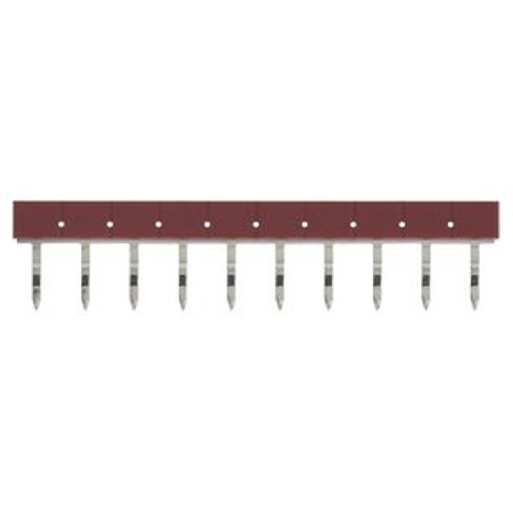 Pontage pour G2RV-SR/G3RV-SR pas de 6,2mm, 10 pôles, rouge - PYDN-6.2-100R-Lire la description