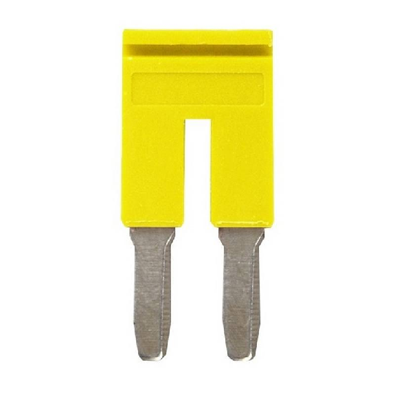 Pontage sécable jaune, 2 pôles, pour bornes Push-In + de 4,0mm² - XW5S-P4.0-2YL-Lire la description