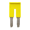 Pontage sécable jaune, 2 pôles, pour bornes Push-In + de 4,0mm² - XW5S-P4.0-2YL