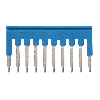 Pontage sécable bleu, 10 pôles, pour bornes Push-In + de 1,5mm² - XW5S-P1.5-10BL