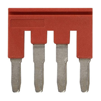 Pontage sécable rouge, 4 pôles, pour bornes Push-In + de 4,0mm² - XW5S-P4.0-4RD-Lire la description