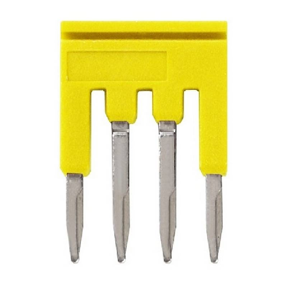 Pontage sécable jaune, 4 pôles, pour bornes Push-In + de 1,5mm² - XW5S-P1.5-4YL Pontage sécable jaune, 4 pôles, pour bornes Push-In + de 1,5mm² - XW5S-P1.5-4YL-Lire la description