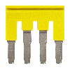 Pontage sécable jaune, 4 pôles, pour bornes Push-In + de 4,0mm² - XW5S-P4.0-4YL