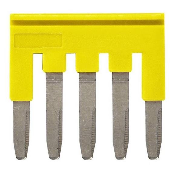 Pontage sécable jaune, 5 pôles, pour bornes Push-In + de 2,5mm² - XW5S-P2.5-5YL Pontage sécable jaune, 5 pôles, pour bornes Push-In + de 2,5mm² - XW5S-P2.5-5YL-Lire la description