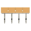 Pontage pour G2RV-SR/G3RV-SR pas de 6,2mm, 4 pôles, jaune - PYDN-6.2-040Y Pontage pour G2RV-SR/G3RV-SR pas de 6,2mm, 4 pôles, jaune - PYDN-6.2-040Y