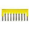 Pontage sécable jaune, 10 pôles, pour bornes Push-In + de 2,5mm² - XW5S-P2.5-10YL