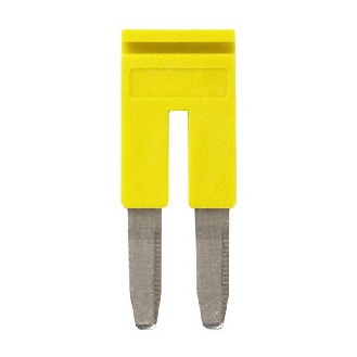 Pontage sécable jaune, 2 pôles, pour bornes Push-In + de 2,5mm² - XW5S-P2.5-2YL-Lire la description