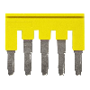 Pontage sécable jaune, 5 pôles, pour bornes Push-In + de 4,0mm² - XW5S-P4.0-5YL