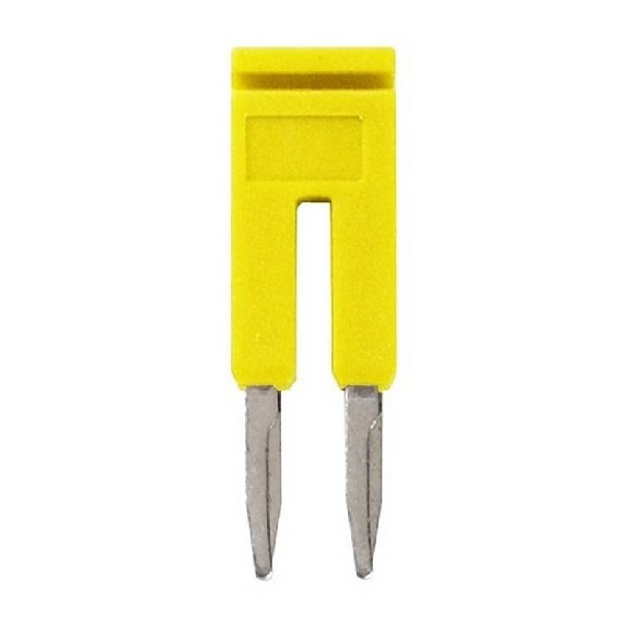 Pontage sécable jaune, 2 pôles, pour bornes Push-In + de 1,5mm² - XW5S-P1.5-2YL-Lire la description