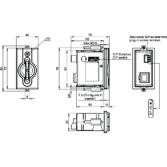 Serrure avec interface Ethernet TCP/IP EKS-A-IEX-G01-ST02/03-100401-Lire la description
