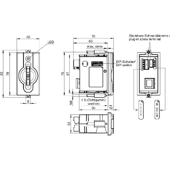Serrure avec interface Ethernet TCP/IP version FSA - EKS-A-IEXA-G01-ST02/03/04-Lire la description