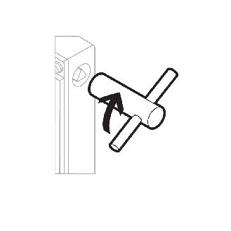Clé de verrouillage manuel 100mm pour AZM161 et AZM415 - AZM 161/170/415-E CLE M5-Lire la description