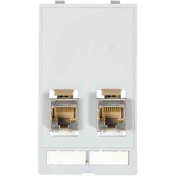 Module simple MSDD 2x RJ45 8-pôles Métal, CAT5e - 4000-68000-1200000 Module simple MSDD 2x RJ45 8-pôles Métal, CAT5e - 4000-68000-1200000-Lire la description