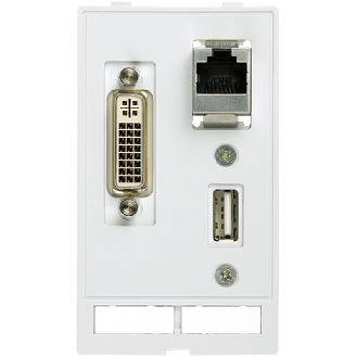 Module simple MSDD 1x RJ45 + 1x USB-A 2.0 + 1x DVI - 4000-68000-0820000-Lire la description