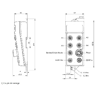 Unité d'exploitation universelle, EtherCAT ; IO-Link 1.1 - BIS V-6110-063-C102 (BIS0147)-Lire la description