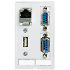 Module simple MSDD 1x USB-A 2.0 F/F + 1x RJ45 F/F + 2x SUB-D9 F/F - 4000-68000-1180000