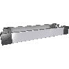 Pièces angle socle +plaq.av./arr.inox 800x100x-mm (LxHxP) - VX 8620.051