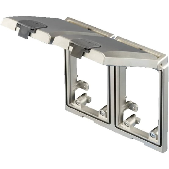 Cadre de montage double avec volet métallique, IP65 - SZ 2482.330 Cadre de montage double avec volet métallique, IP65 - SZ 2482.330-Lire la description