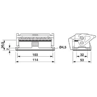 Embase en plastique, B16, avec couvercle de protection - HC-EVO-B16-BWSC-PLRBK-Lire la description