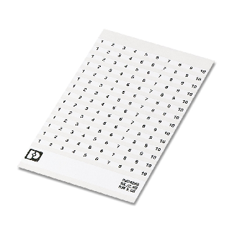 Carte de marquage, pour bloc de jonction au pas de 5,2 mm - SK 2,8 REEL P5,2 WH CUS-Lire la description