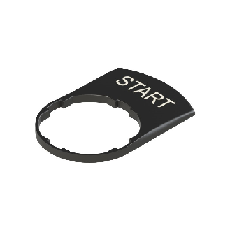 Plaque noire, avec marquage par gravure laser "START" - VE TF12H12GB1-Lire la description