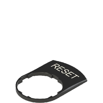 Plaque noire, avec marquage par gravure laser "RESET" - VE TF12H12GB14-Lire la description