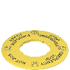 Plaque jaune pour arrêt d'urgence, Ø60mm, "ARRET D'URGENCE" - VE TF32A5120 Plaque jaune pour arrêt d'urgence, Ø60mm, "ARRET D'URGENCE" - VE TF32A5120