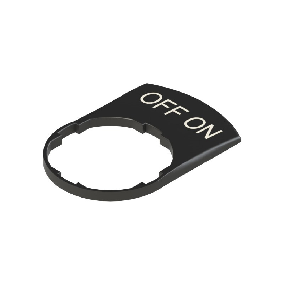 Plaque noire, avec marquage par gravure laser "ON OFF" - VE TF12H12GB10-Lire la description