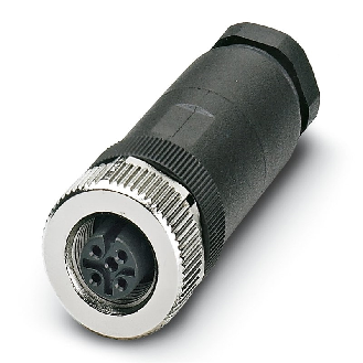 M12A Fem Droit 5p; Bornes à vis, Ø6-8mm Pg9 - SACC-M12FS-5CON-PG9-M-Lire la description