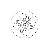 M12A Fem Droit 5p; Bornes à vis, Ø6-8mm Pg9 - SACC-M12FS-5CON-PG9-M