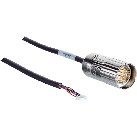 JST Fem Droit 8p/M23 Mâle Droit 17p; Câble 8x0.15 1m - DSL-2317-G01MJB6-Lire la description