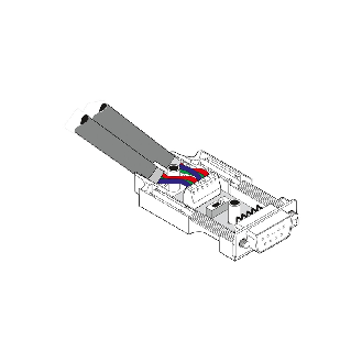 Connecteur mâle SUB-D, 9 pôles, arrivée axiale du câble - SUBCON-PLUS-CAN/AX-Lire la description