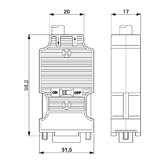 Connecteur mâle SUB-D, 9 pôles, arrivée axiale du câble - SUBCON-PLUS-CAN/AX Connecteur mâle SUB-D, 9 pôles, arrivée axiale du câble - SUBCON-PLUS-CAN/AX-Lire la description
