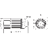 M23 Fem Droit 9p; Blindé; Bornes à souder, Ø5,5-10.5mm - DOS-2309-G